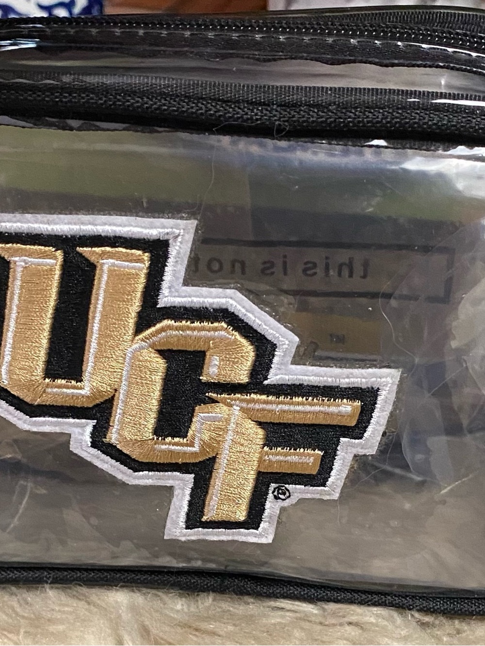 UCF Stadium NWT Clear Crossbody Bag with Gold UCF Logo and Black Trim - Picture 5 of 6